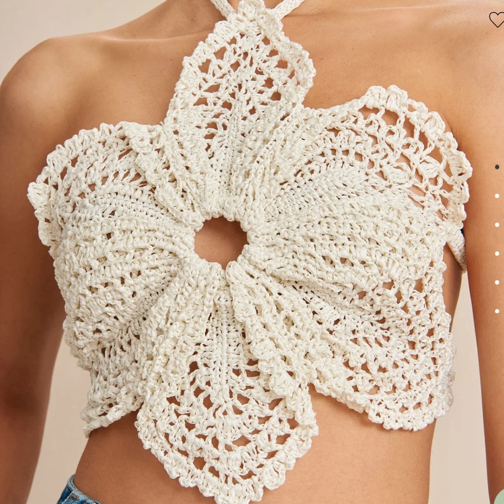 Cult Gaia DARLENA CROCHET TOP NWT Small